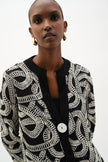 NOVELTY MESH ABSTRACT SWING JACKET