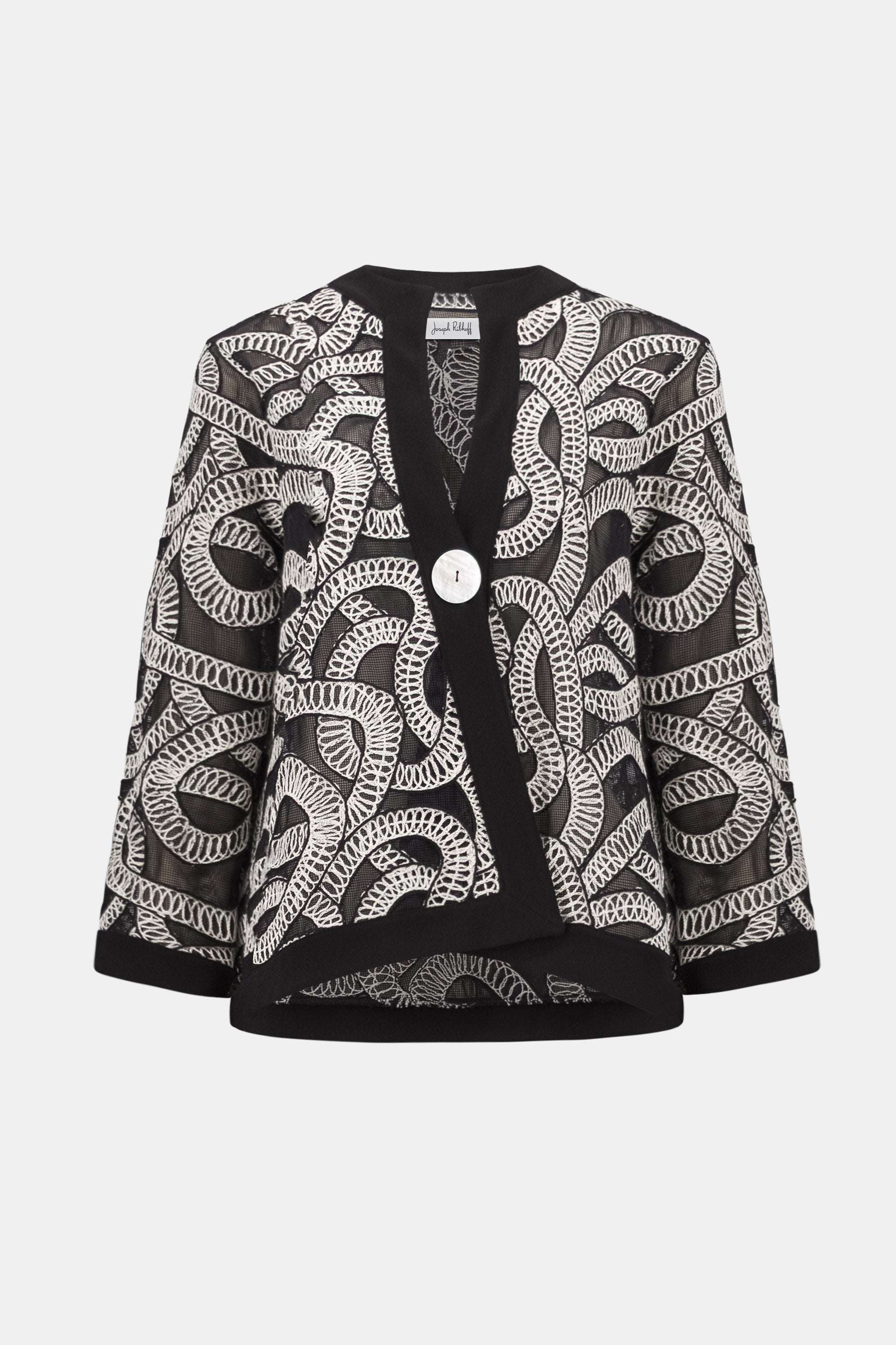 NOVELTY MESH ABSTRACT SWING JACKET