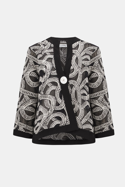 NOVELTY MESH ABSTRACT SWING JACKET