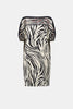 RECYCLED WOVEN ANIMAL PRINT STRAIGHT DRESS
