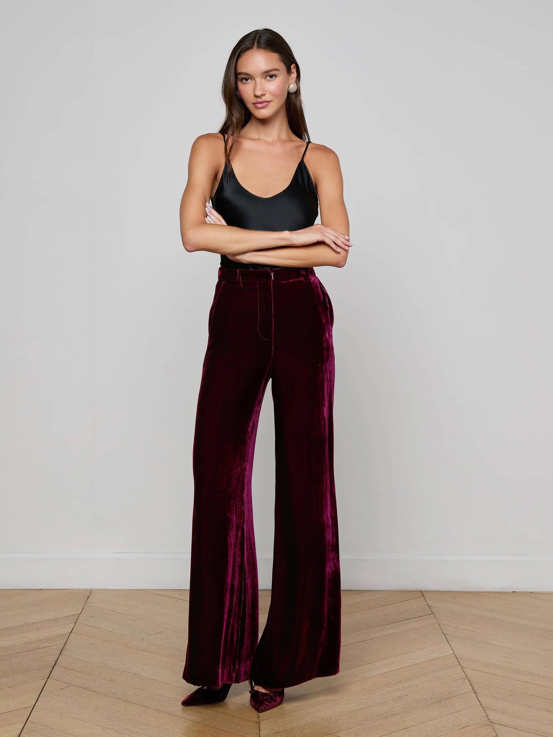 PILAR VELVET WIDE LEG PANT