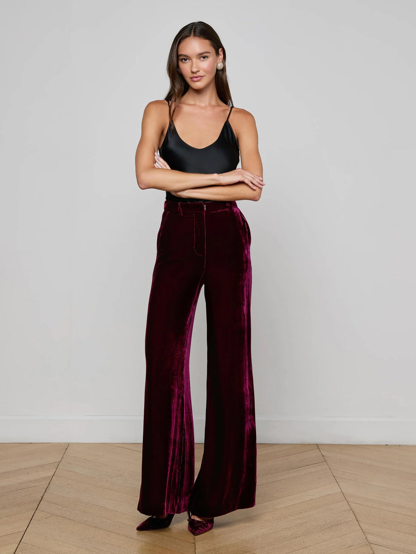 PILAR VELVET WIDE LEG PANT
