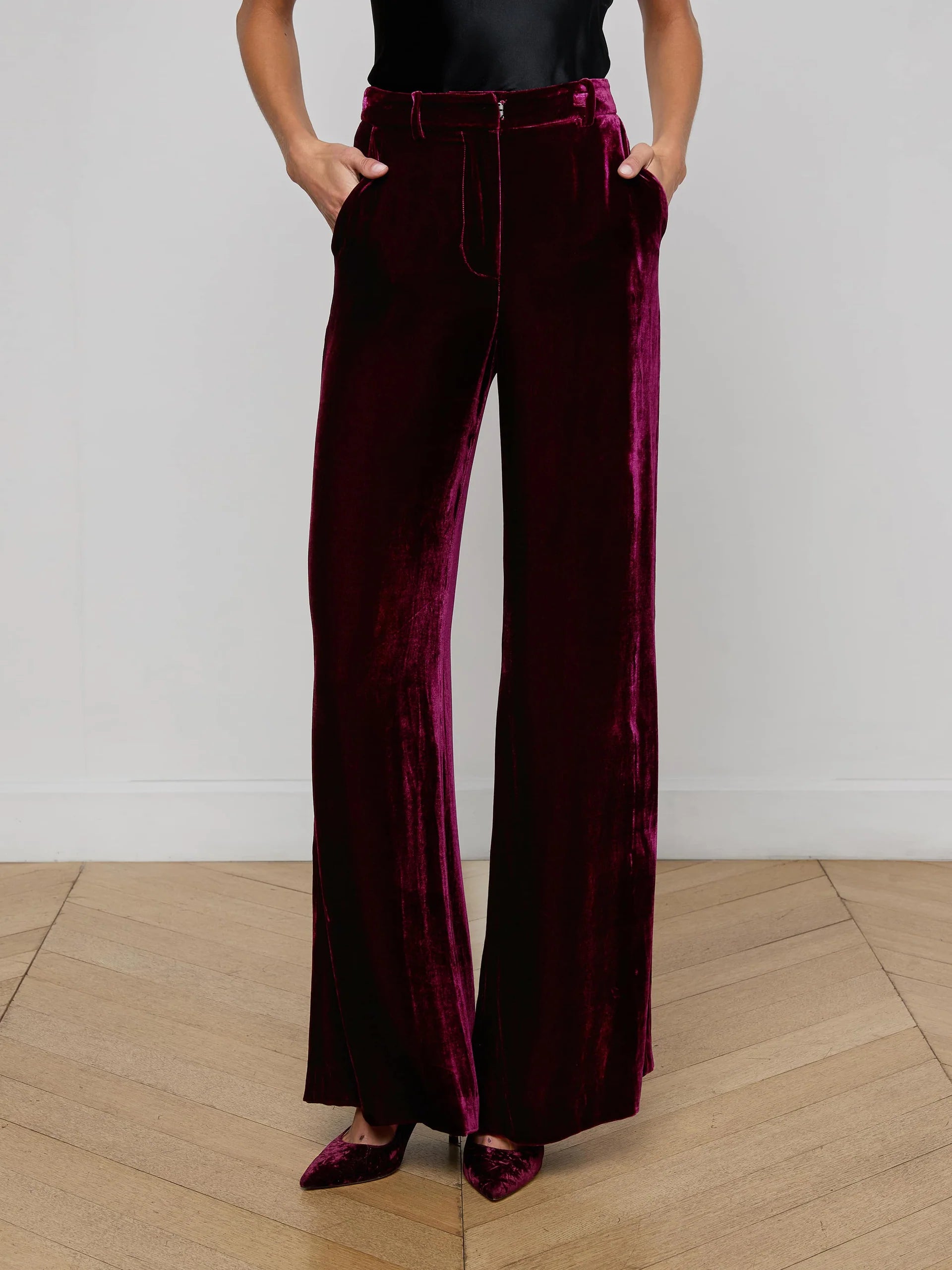 PILAR VELVET WIDE LEG PANT