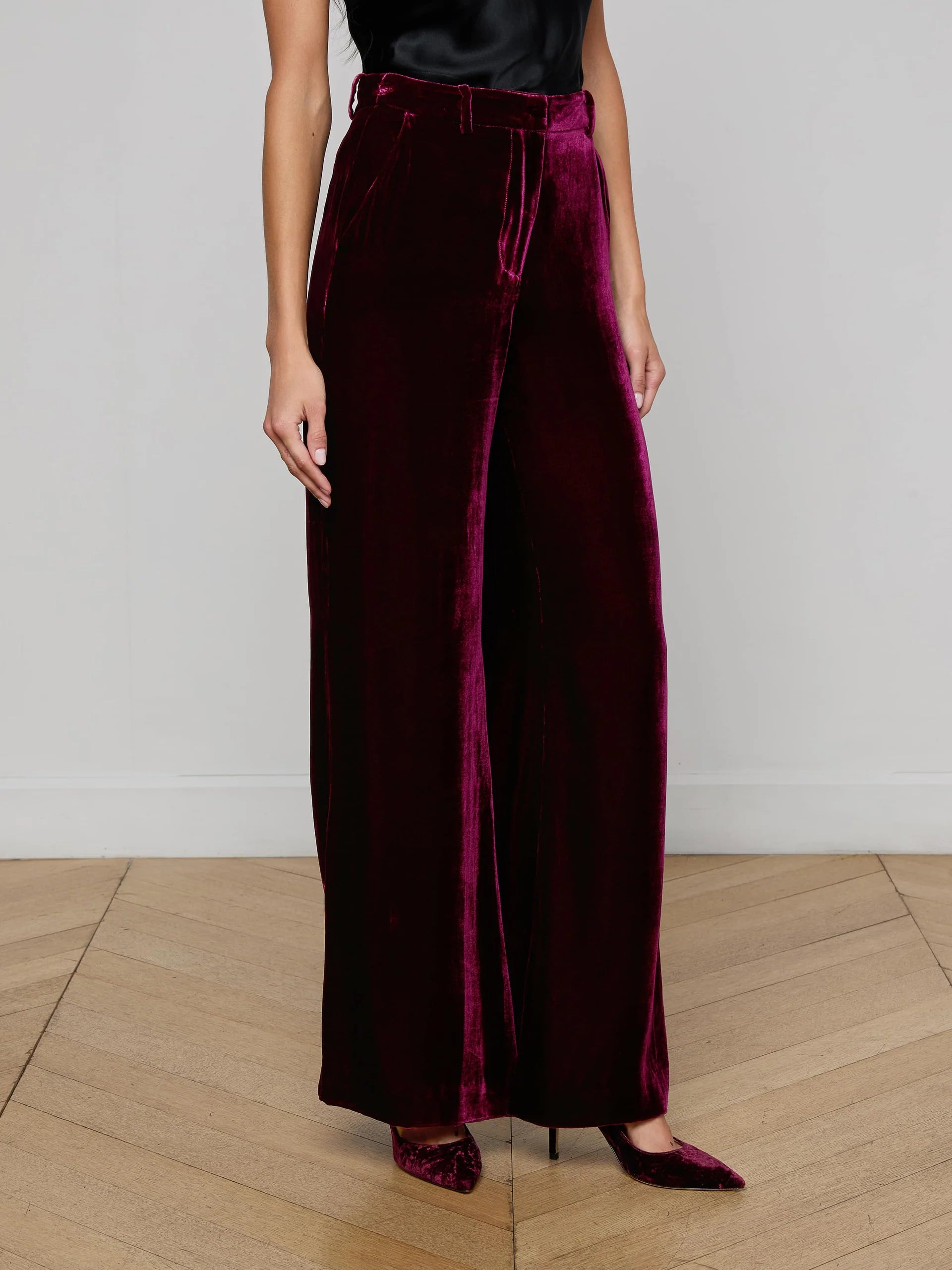 PILAR VELVET WIDE LEG PANT