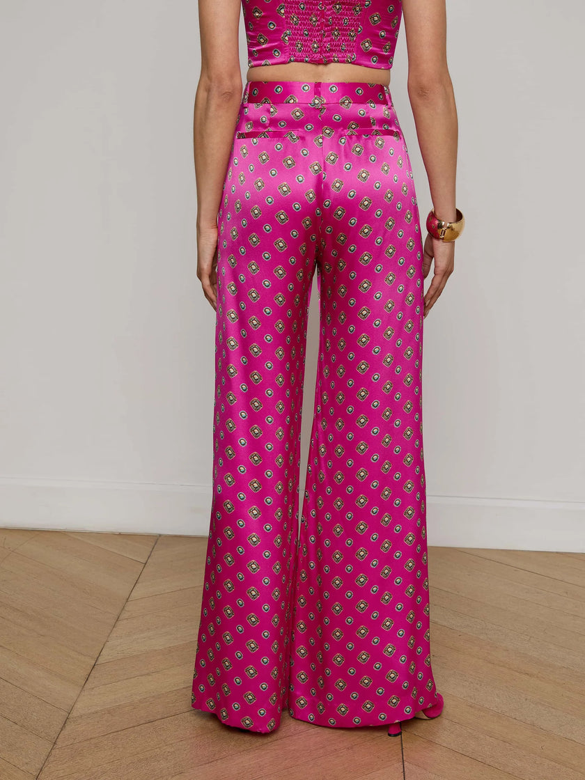 PILAR SILK WIDE LEG PANT
