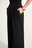 STRETCH WOVEN PULL ON WIDE LEG PANTS