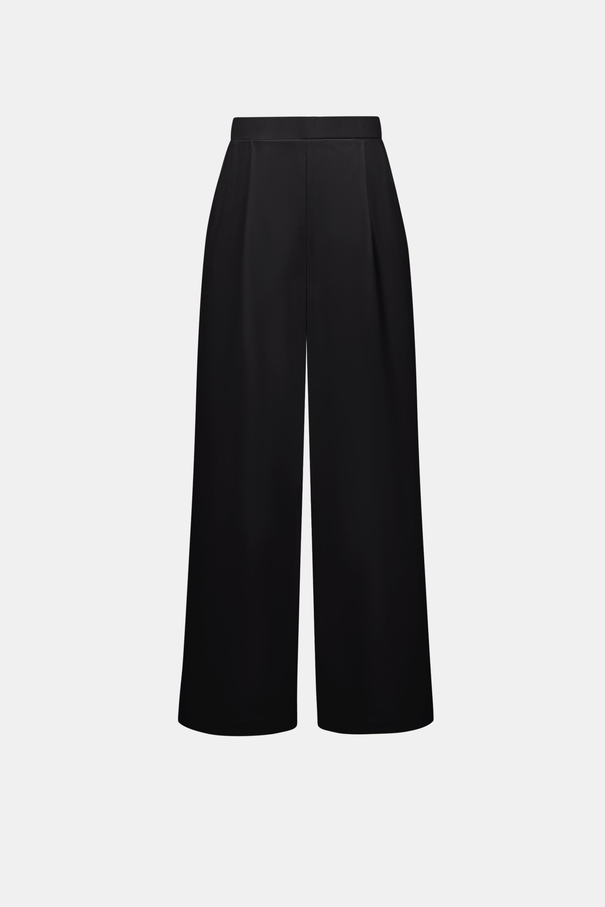 STRETCH WOVEN PULL ON WIDE LEG PANTS