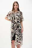 CHIFFON TROPICAL PRINT STRAIGHT BLOUSE