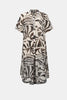 CHIFFON TROPICAL PRINT STRAIGHT BLOUSE