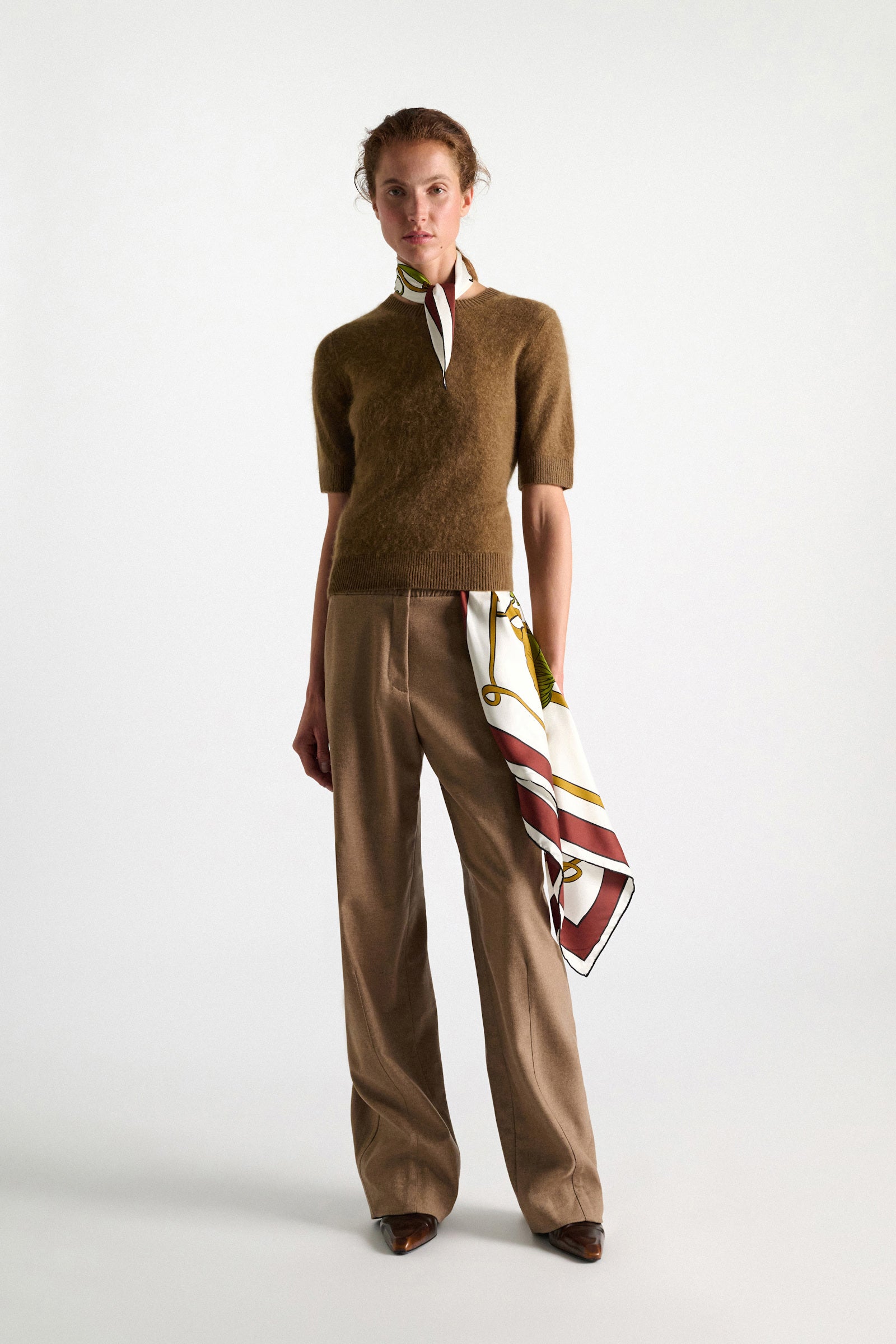 FLUFFY STATEMENTS MERINO CASHMERE HALF SLEEVE PULLOVER
