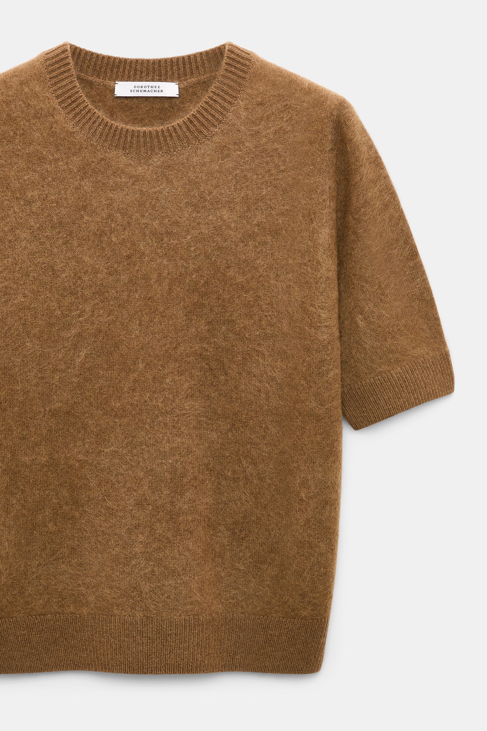 FLUFFY STATEMENTS MERINO CASHMERE HALF SLEEVE PULLOVER