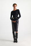 PURE SLEEKNESS SHIRT WITH LACE DETAILS