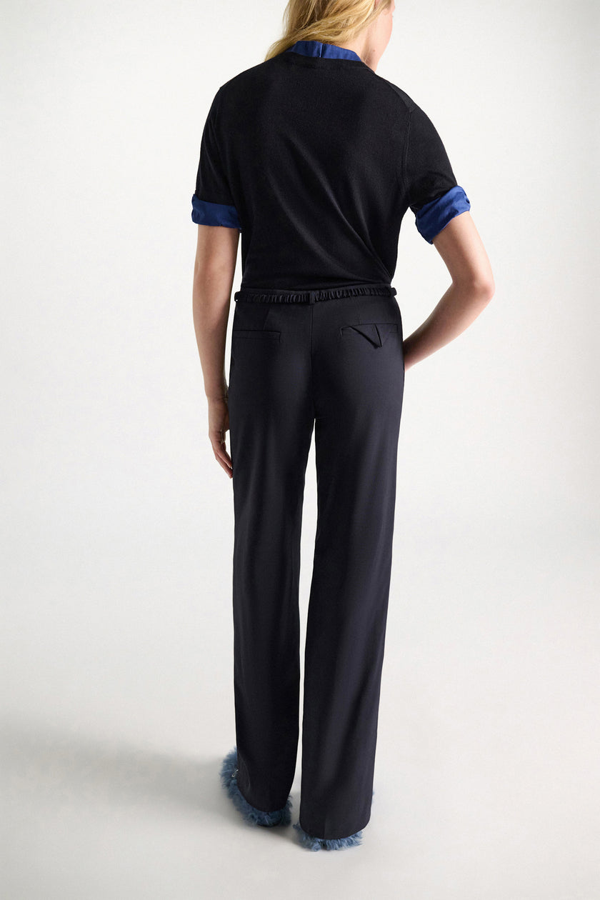 LIGHT LAYER WIDE LEG VIRGIN WOOL PANTS
