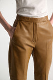 SLEEK STATEMENT FULL LENGTH LEATHER FLARES PANT