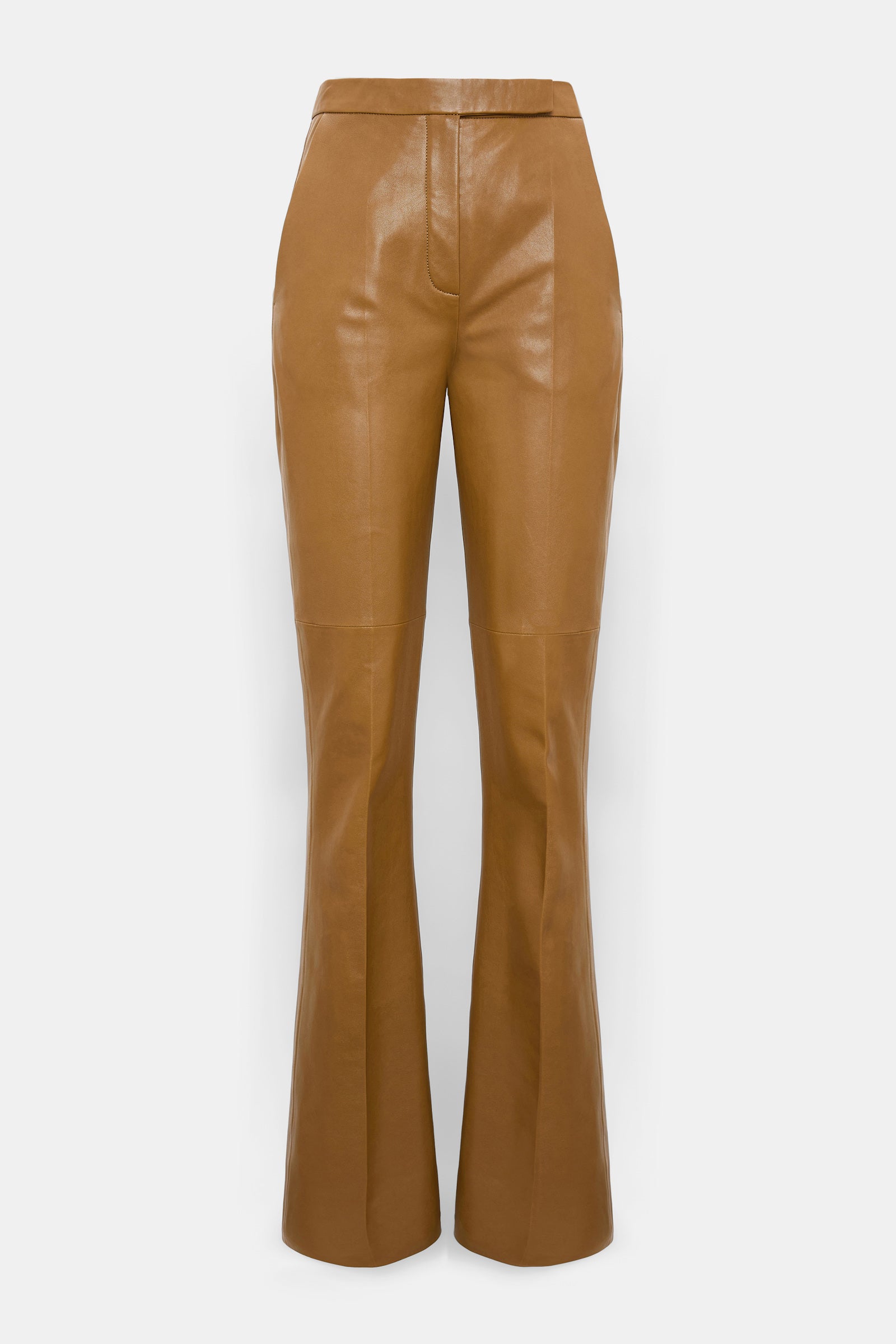 SLEEK STATEMENT FULL LENGTH LEATHER FLARES PANT