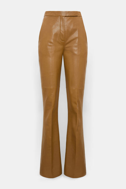 SLEEK STATEMENT FULL LENGTH LEATHER FLARES PANT