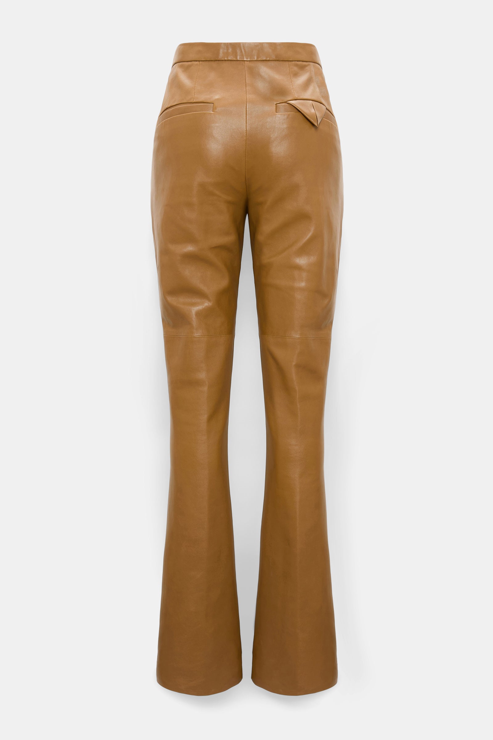 SLEEK STATEMENT FULL LENGTH LEATHER FLARES PANT