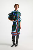 COSMIC FUNGHI OVERSIZED PRINTED SILK TWILL BLOUSE