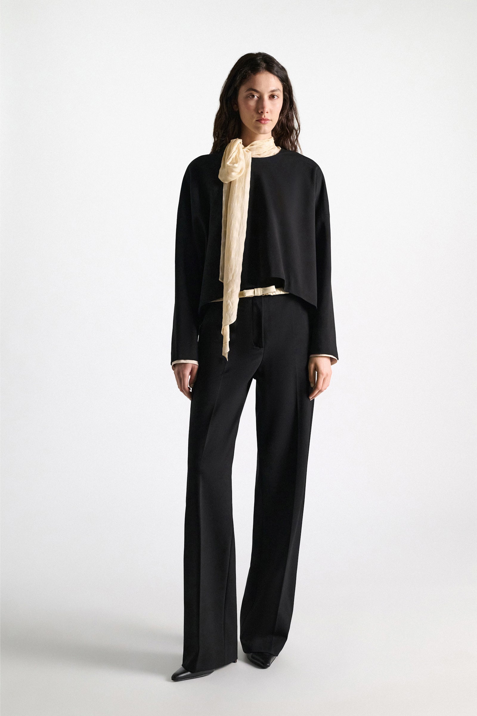 EMOTIONAL ESSENCE WIDE LEG PANTS IN PUNTO MILANO