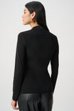 SILKY KNIT TWIST WRAP TOP