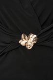 SILKY KNIT TWIST WRAP TOP