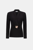 SILKY KNIT TWIST WRAP TOP