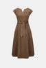 SCUBA SUEDE FIT AND FLARE DRESS