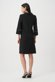 SILKY KNIT ALINE DRESS WITH PEARL DETAIL