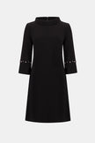 SILKY KNIT ALINE DRESS WITH PEARL DETAIL