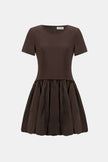 SILKY KNIT AND MEMORY FIT AND FLARE DRESS