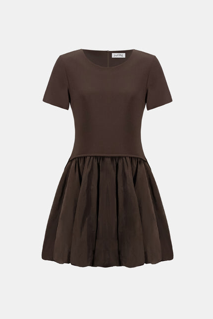 SILKY KNIT AND MEMORY FIT AND FLARE DRESS