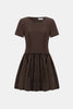 SILKY KNIT AND MEMORY FIT AND FLARE DRESS