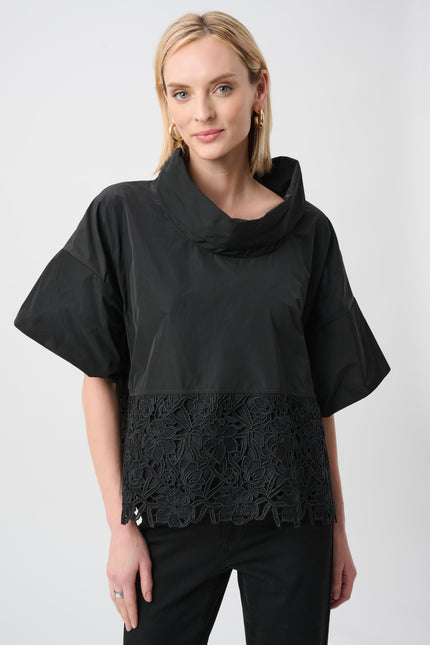 MEMORY BOXY TOP WITH LACE HEM