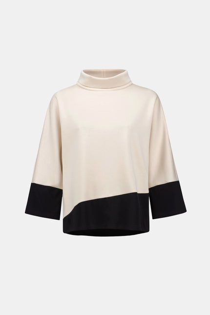 SCUBA JERSEY COLOR BLOCK TRAPEZE TOP