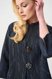 SIGNATURE FOIL TEXTURED JACQUARD TRAPEZE JACKET