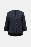 SIGNATURE FOIL TEXTURED JACQUARD TRAPEZE JACKET