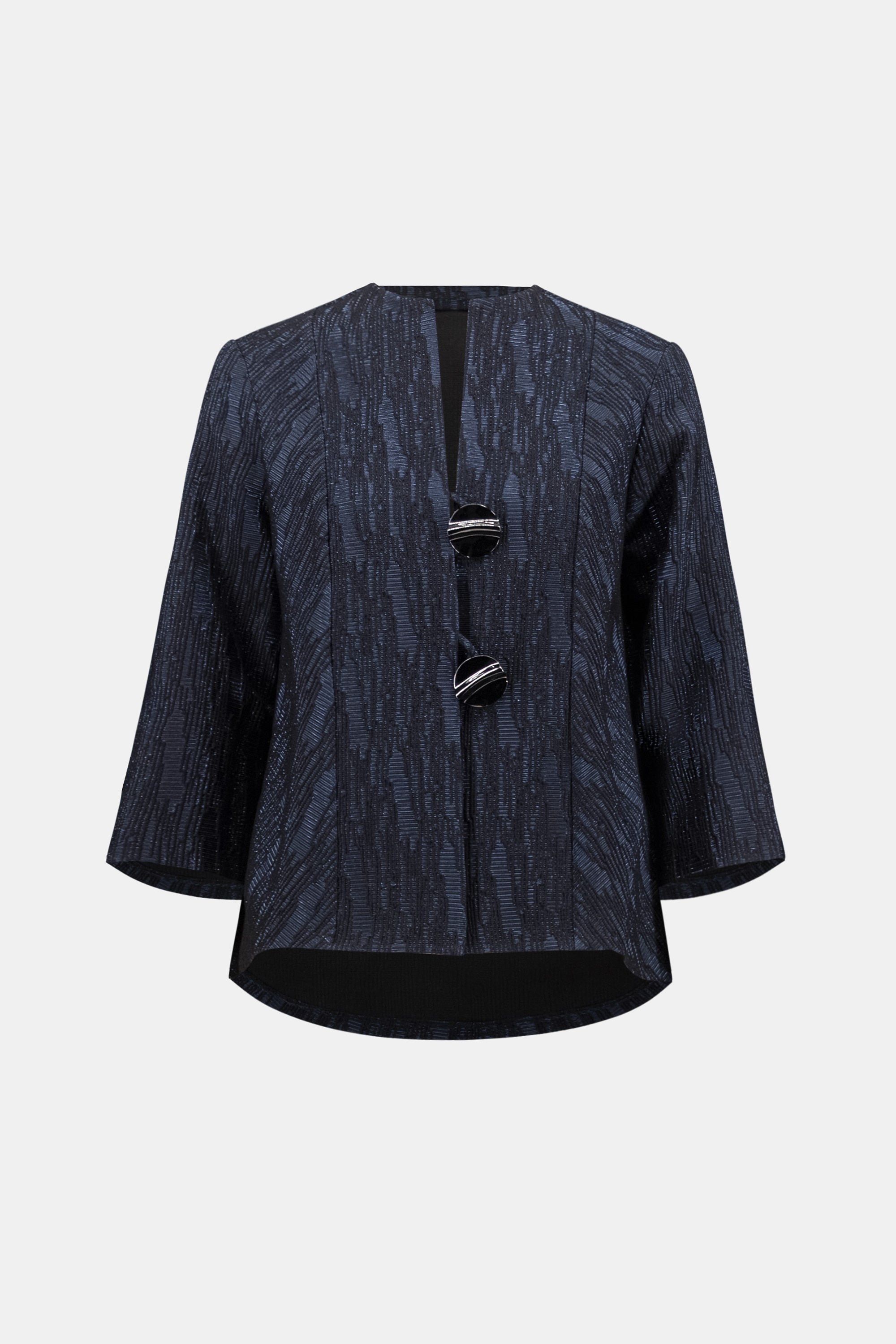 SIGNATURE FOIL TEXTURED JACQUARD TRAPEZE JACKET