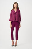 SIGNATURE TEXTURED JACQUARD NOTCH COLLAR SWING JACKET