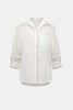 COTTON POPLIN PEARL TRIM BOXY BLOUSE