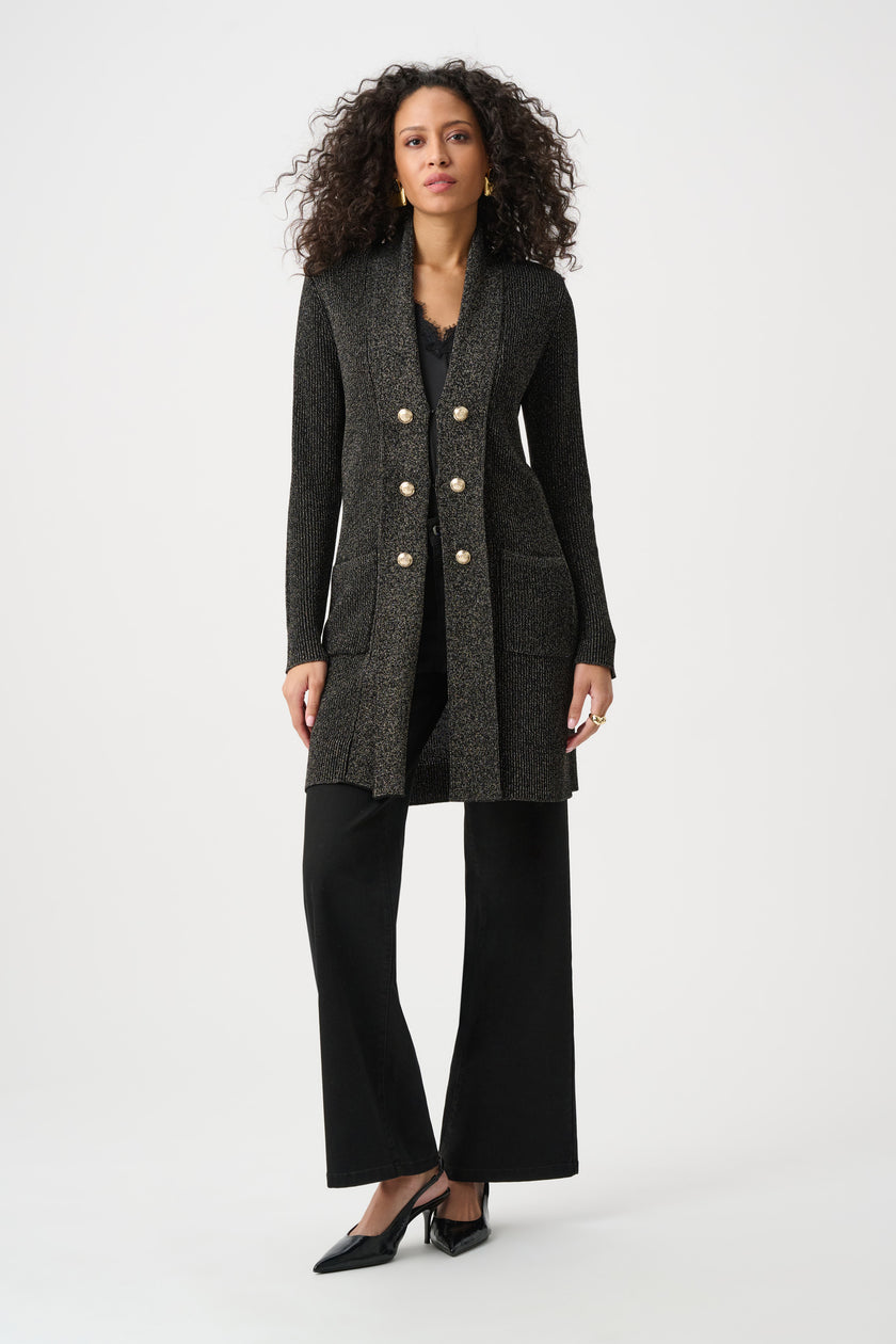 LUREX KNIT MILITARY STYLE COVERUP