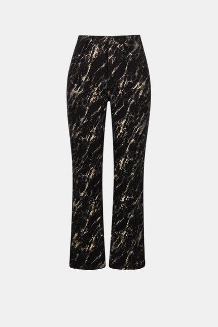 STRETCH DENIM ABSTRACT PRINT STRAIGHT LEG CLASSIC JEANS