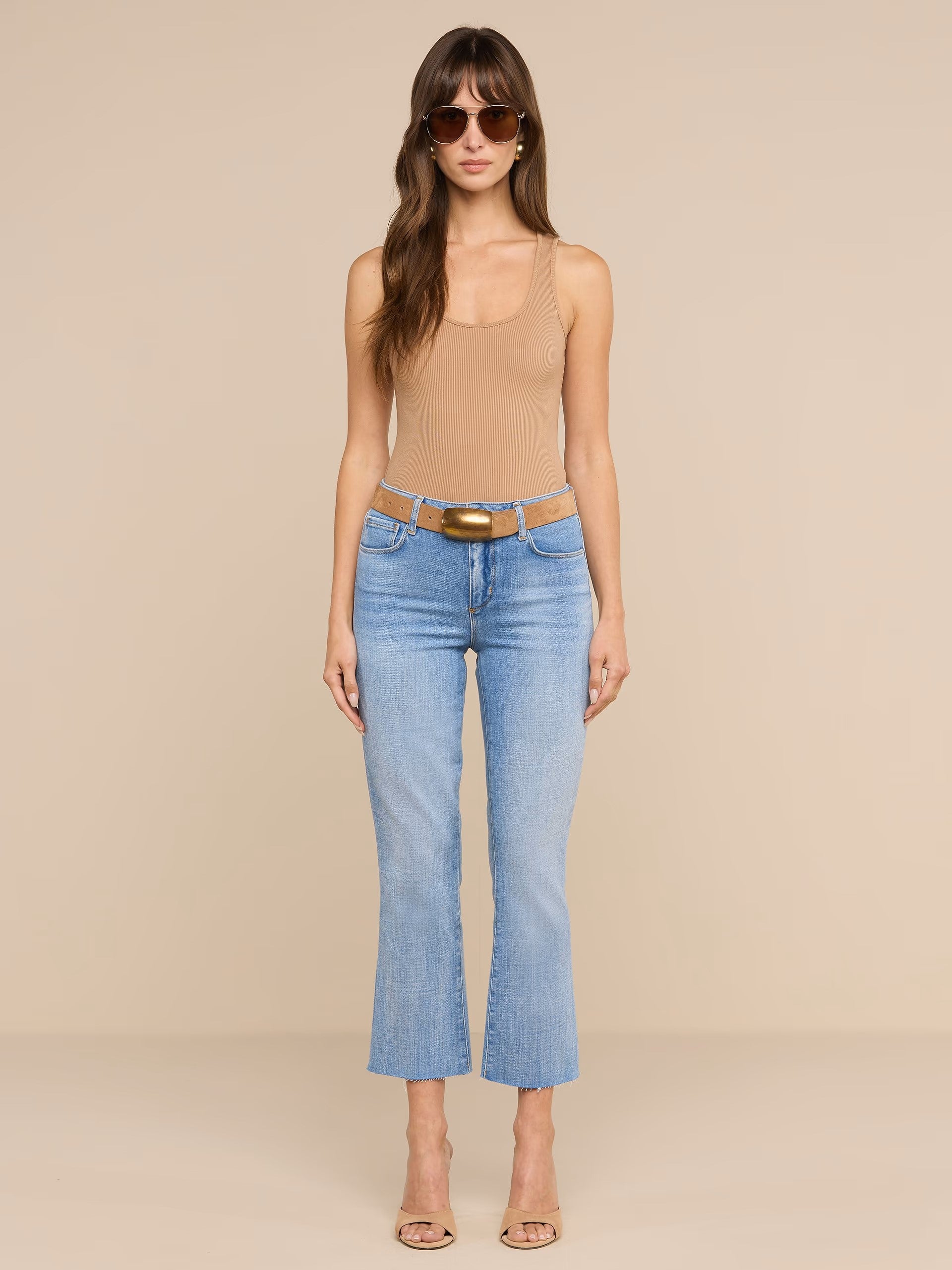 KENDRA CROPPED FLARE JEAN IN DRY ICE