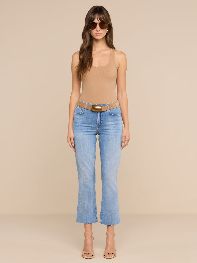 KENDRA CROPPED FLARE JEAN IN DRY ICE