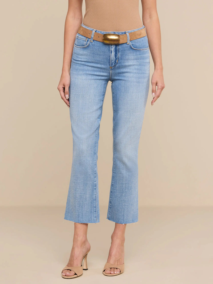 KENDRA CROPPED FLARE JEAN IN DRY ICE