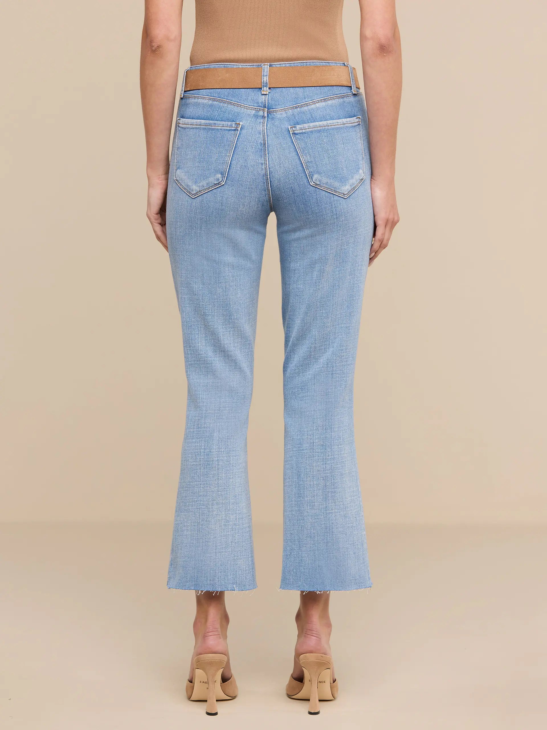 KENDRA CROPPED FLARE JEAN IN DRY ICE