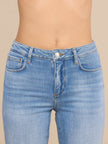 KENDRA CROPPED FLARE JEAN IN DRY ICE
