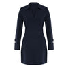 CELENA KNIT MINI DRESS IN NAVY
