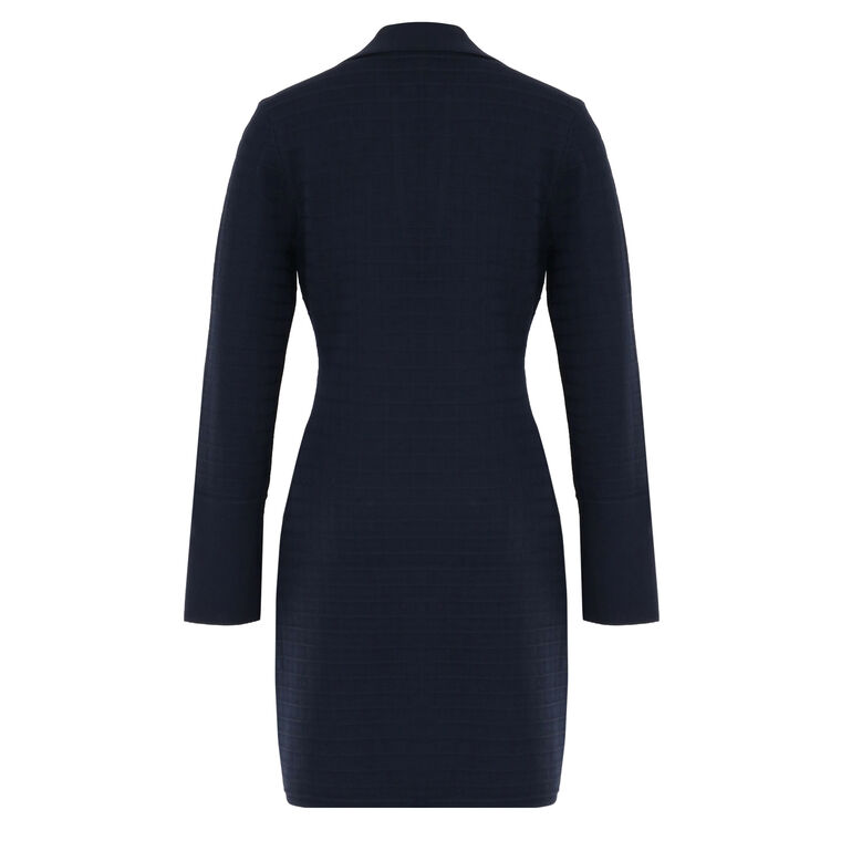 CELENA KNIT MINI DRESS IN NAVY