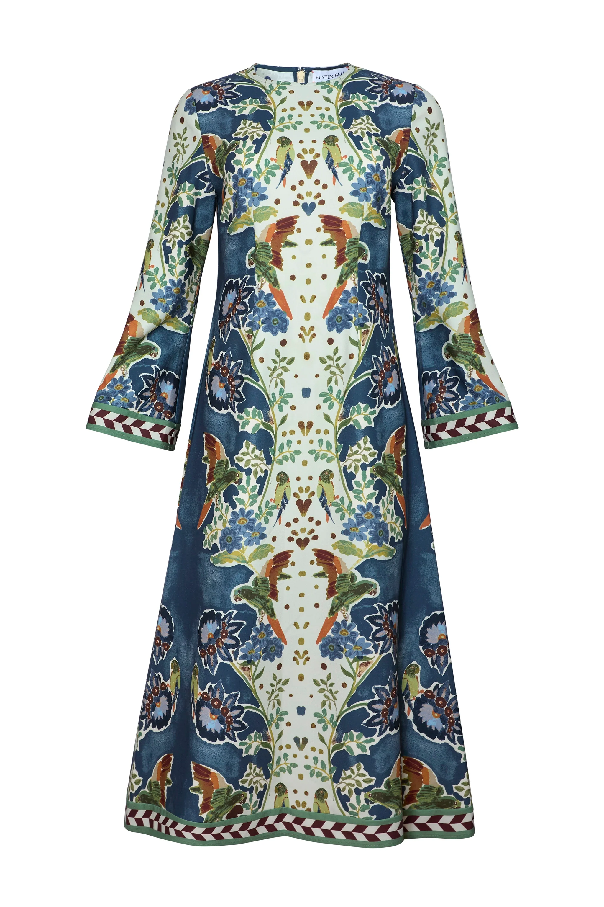 TOWNES DRESS IN BIRDS OF A FEATHER NAVY