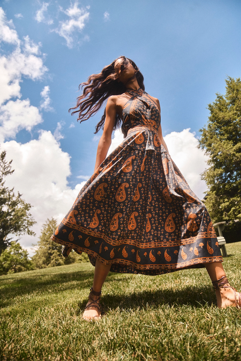 BELLAMY DRESS IN GLEN PAISLEY
